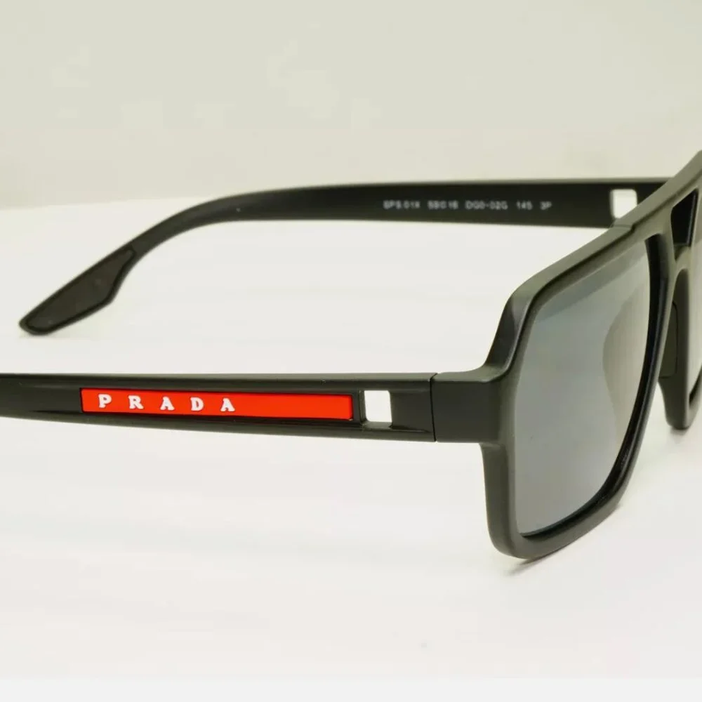 Versace Men's Black Polarized Sunglasses Full Set